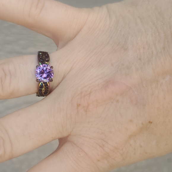 New Amethyst Rainbow Hematite Ring. - Picture 10 of 10